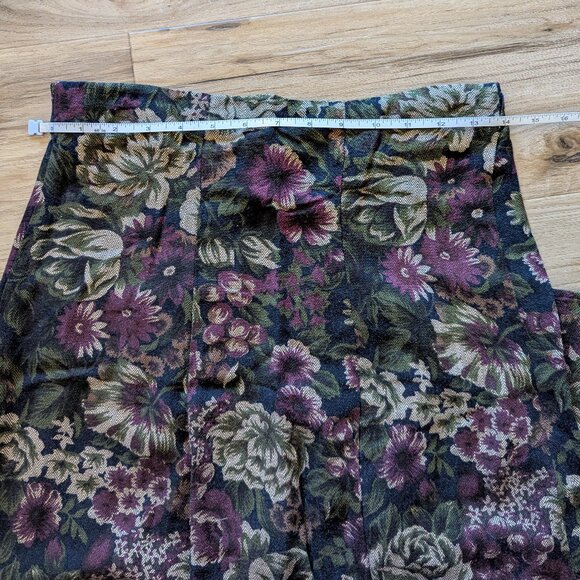 Dress Barn Dark Floral Midi Skirt, M - Picture 4 of 4